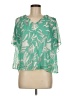 Vero Moda 100% Polyester Green Short Sleeve Blouse Size M - photo 1