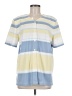 Alfred Dunner Color Block Blue Short Sleeve Blouse Size M - photo 1