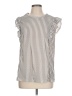 Assorted Brands Stripes Silver Sleeveless Blouse Size L - photo 1