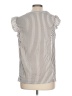 Assorted Brands Stripes Silver Sleeveless Blouse Size L - photo 2
