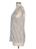 Assorted Brands Stripes Silver Sleeveless Blouse Size L - photo 5