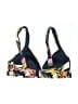 Boden Tropical Floral Multi Color Black Swimsuit Top Size 2 - photo 2