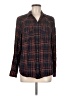 Express Plaid Brown Long Sleeve Button-Down Shirt Size M - photo 1