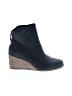 TOMS 100% Leather Blue Black Wedges Size 8 - photo 1