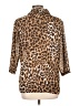 Nicola 100% Polyester Animal Print Brown 3/4 Sleeve Blouse Size L - photo 2