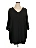 Lulus 100% Polyester Black 3/4 Sleeve Blouse Size 1X - photo 1