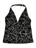 Islander Graphic Black Swimsuit Top Size 8 - photo 1