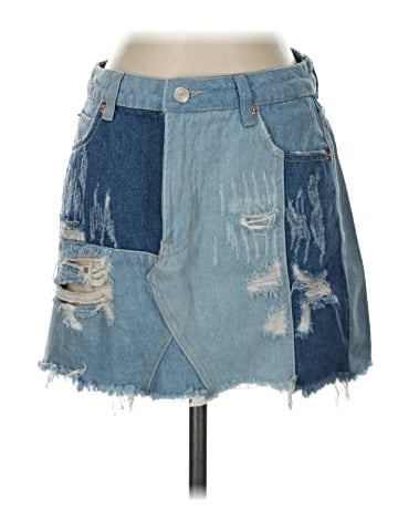 Sunset & Spring Denim Skirt (view 1)