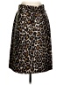 J.Crew 100% Polyester Animal Print Brown Casual Skirt Size 4 - photo 1