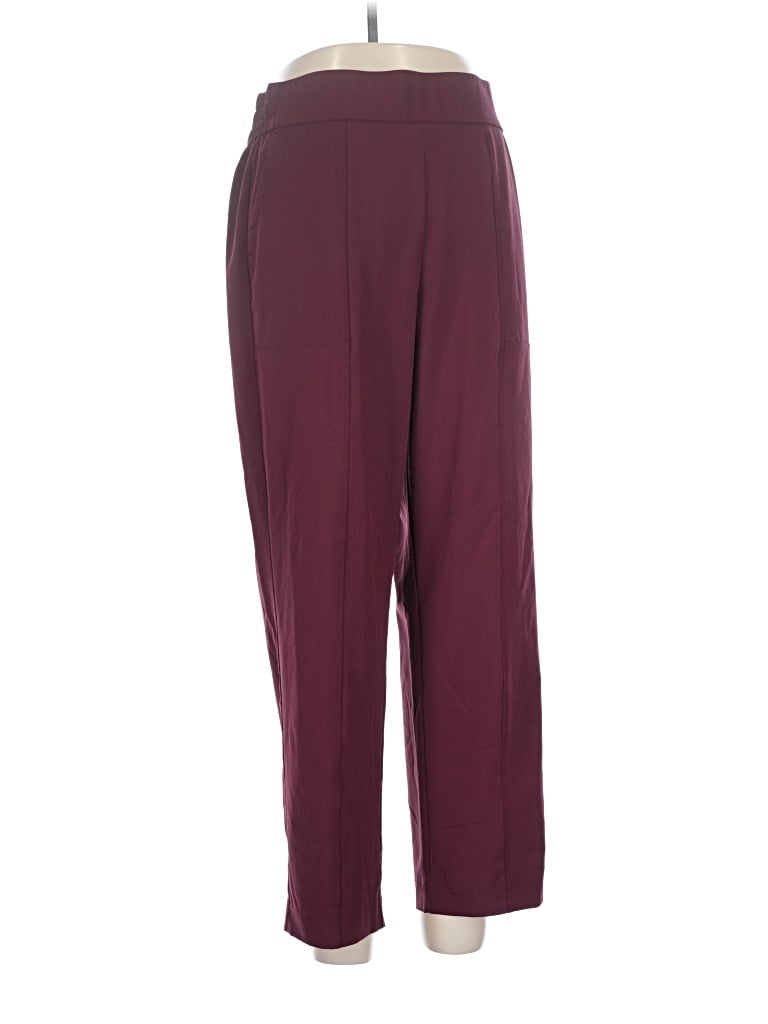 Pre-owned Lou & Grey Casual Pants In Burgundy