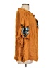 Shyanne 100% Rayon Orange 3/4 Sleeve Blouse Size L - photo 4