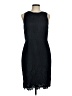 Ann Taylor 100% Polyester Black Cocktail Dress Size 8 - photo 1