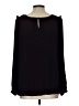 Ann Taylor LOFT 100% Polyester Black 3/4 Sleeve Blouse Size L - photo 2