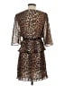 Ganni 100% Polyester Animal Print Green Brown Casual Dress Size EU 34 / US 4 - photo 2
