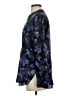 Vince. 100% Silk Floral Blue Long Sleeve Silk Top Size S - photo 5