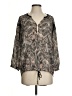 IRO Paisley Gray 3/4 Sleeve Silk Top Size Sm (1) - photo 1