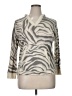 Chaps 100% Cotton Animal Print Silver 3/4 Sleeve T-Shirt Size 1X - photo 1