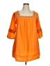 DKNYC 100% Cotton Orange 3/4 Sleeve Blouse Size XL - photo 1