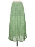 Shein 100% Polyester Print Green Casual Skirt Size 4 - photo 1
