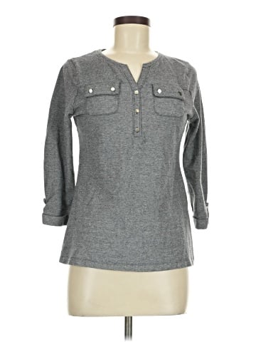 Croft & Barrow 3/4 Sleeve Button-Down Shirt (view 1)