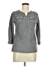 Croft & Barrow Gray 3/4 Sleeve Button-Down Shirt Size M - photo 1