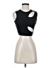 Shein Black Sleeveless T-Shirt Size 2 - photo 1