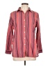 Chaps Stripes Red Long Sleeve Button-Down Shirt Size L - photo 1