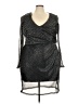 City Chic 100% Polyester Metallic Silver Cocktail Dress Size 18 - photo 1