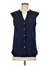 Maison Jules 100% Polyester Blue Sleeveless Blouse Size M - photo 1