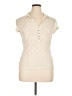Apt. 9 100% Nylon Ivory Sleeveless Button-Down Shirt Size XL - photo 1