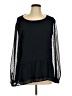 Ann Taylor LOFT 100% Polyester Black Long Sleeve Blouse Size L - photo 1