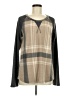 Lovely Melody Gray Long Sleeve Blouse Size M - photo 1