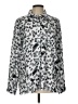 Not Your Daughter's Jeans Animal Print Silver Long Sleeve Blouse Size L - photo 1