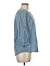 Dalia Collection 100% Cotton Blue 3/4 Sleeve Blouse Size M - photo 4