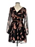 Entro 100% Polyester Print Black Cocktail Dress Size S - photo 1