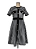 Shein Houndstooth Black Casual Dress Size 6 - photo 1