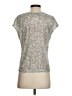 CeCe Metallic Silver Short Sleeve Top Size S - photo 2