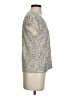 CeCe Metallic Silver Short Sleeve Top Size S - photo 4