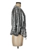 Free People 100% Polyester Metallic Silver 3/4 Sleeve Blouse Size M - photo 4