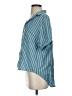 Sundays 100% Rayon Stripes Teal Short Sleeve Blouse Size Sm (1) - photo 5