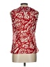 Lafayette 148 New York Red Sleeveless Blouse Size 10 - photo 2