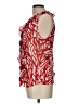 Lafayette 148 New York Red Sleeveless Blouse Size 10 - photo 5