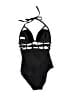 Blue Ruby Graphic Black One Piece Swimsuit Size 8 - photo 2