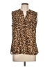 Old Navy 100% Polyester Animal Print Brown Sleeveless Blouse Size L - photo 1