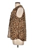 Old Navy 100% Polyester Animal Print Brown Sleeveless Blouse Size L - photo 5