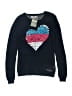 Desigual Hearts Blue Pullover Sweater Size 13 - 14 - photo 1