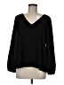 Ash Rain + Oak Black Long Sleeve Blouse Size M - photo 1