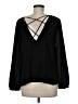 Ash Rain + Oak Black Long Sleeve Blouse Size M - photo 2