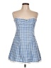Shein Checkered-gingham Blue Casual Dress Size L - photo 1