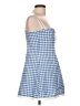 Shein Checkered-gingham Blue Casual Dress Size L - photo 4